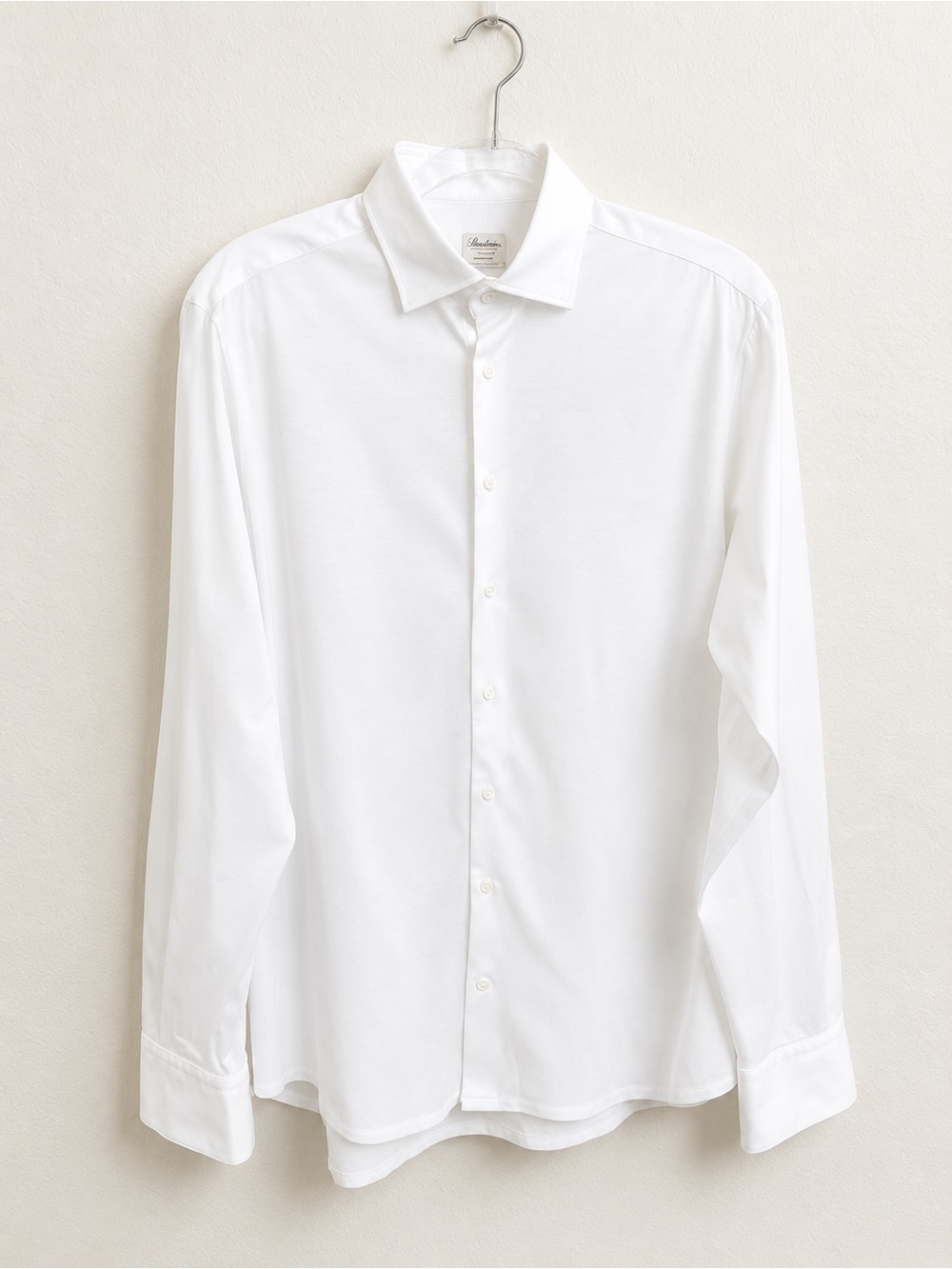Stenströms White Fitted Body 100% Cotton Dress Shirt